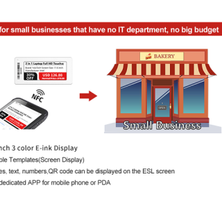 NFC digitaal prijskaartje 2,66 inch