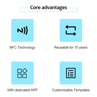 NFC digitaal label 3,5 inch